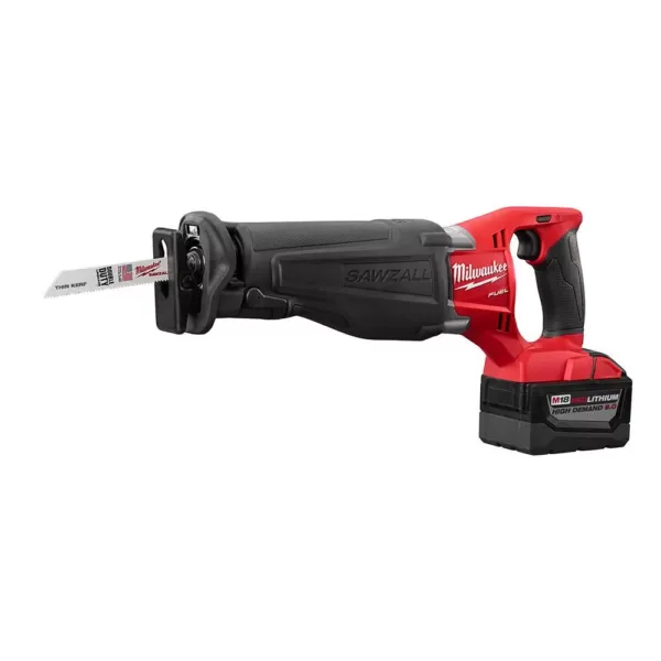 Milwaukee M18 FUEL 18-Volt Lithium-Ion Brushless Cordless SAWZALL Reciprocating Saw Kit W/(2) 9.0Ah Batteries & Hard Case