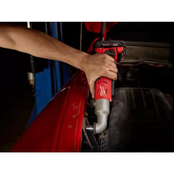 Milwaukee M18 18-Volt Lithium-Ion Cordless 3/8 in. 2-Speed Right Angle Impact Wrench Kit W/(1) 1.5Ah Batteries, Charger, Hard Case