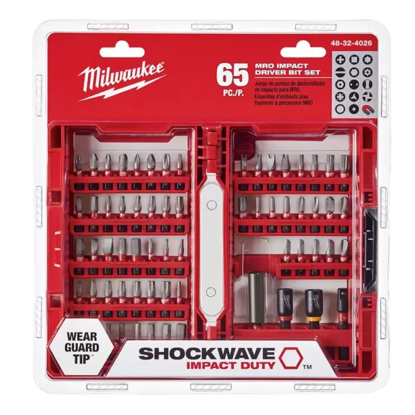 Milwaukee SHOCKWAVE IMPACT DUTY Steel Driver Bit Set (65-Piece)