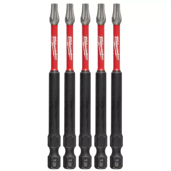 Milwaukee SHOCKWAVE Torx #20 3.5 in. Impact Duty Steel Screwdriver Bit (5-Pack)