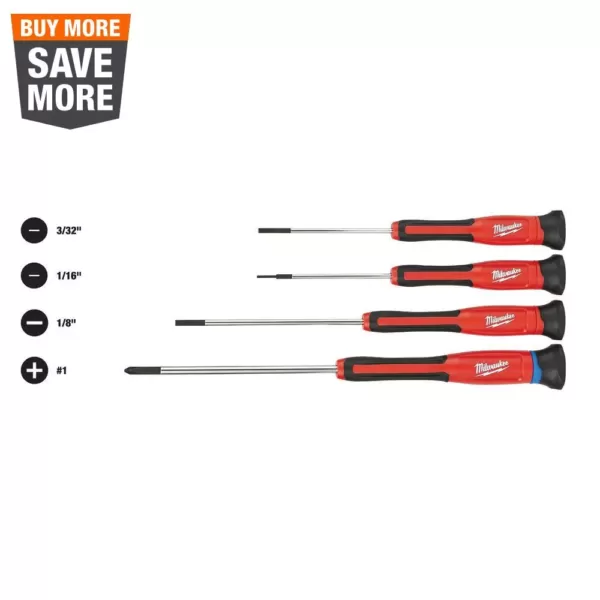 Milwaukee 4-Piece Precision Screwdriver Set