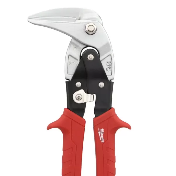 Milwaukee 10 in. Left-Cut and Right Cut and Straight Cut Angle Aviation Snips (3-Piece)