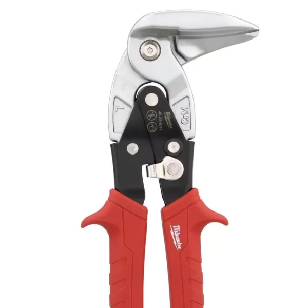 Milwaukee 9 in. Left-Cut and Right Cut Right Angle Aviation Snips (2-Piece)