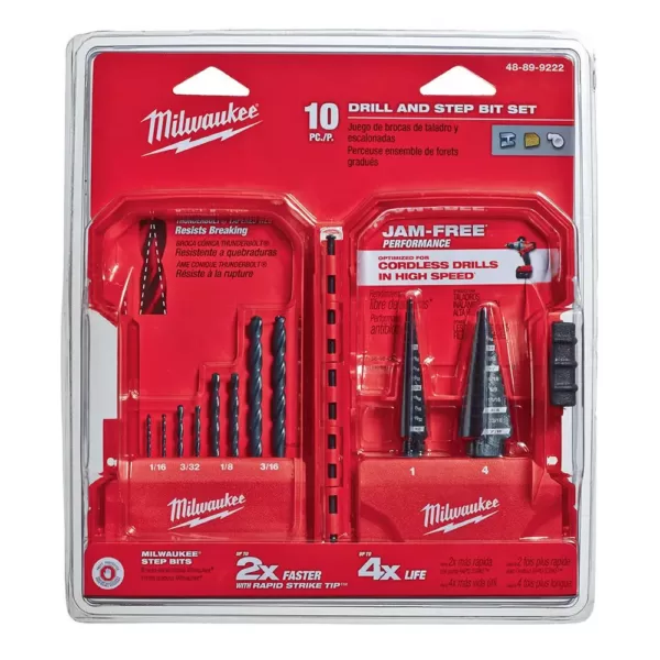 Milwaukee Black Oxide Step Drill Bit Set (10-Piece)