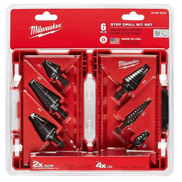 Milwaukee Black Oxide Step Drill Bit Set (6-Piece)