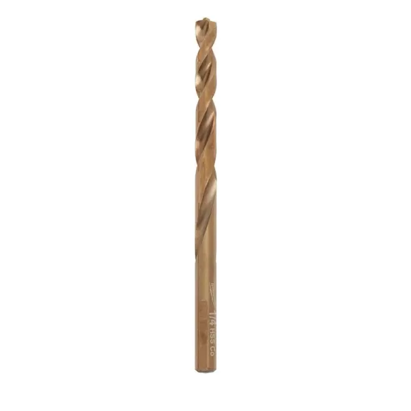 Milwaukee 1/4 in. Cobalt Red Helix Twist Drill Bit