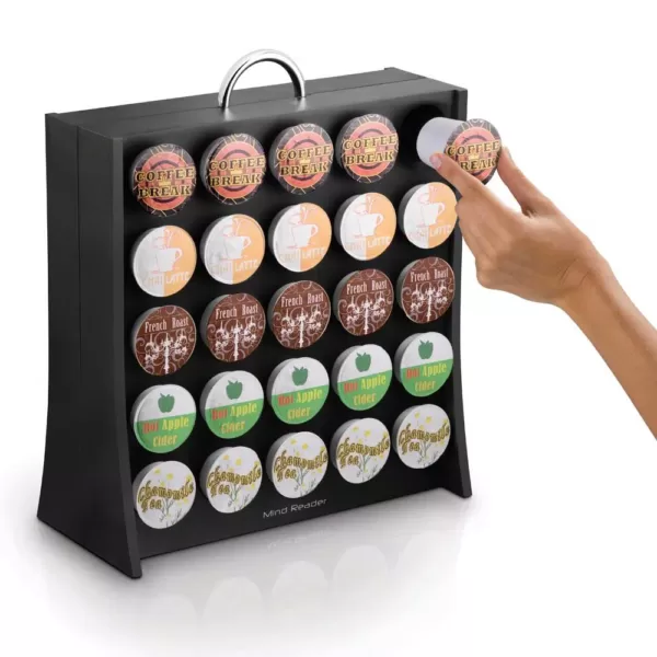 Mind Reader Wall 50-Capacity Black K-Cup Storage Rack