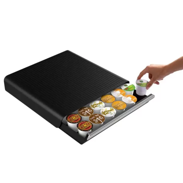 Mind Reader Hero 36-Capacity Black Coffee Pod Storage Drawer