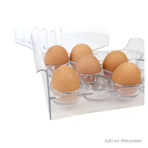 Mind Reader 1-Dozen Stackable Egg Container Storage Drawer, Clear