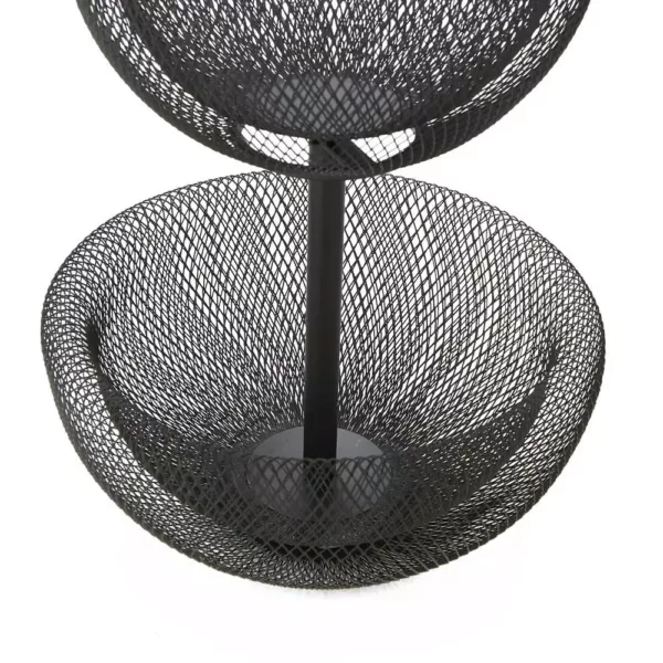 Mind Reader Black 2-Tier Mesh Decorative Fruit Bowl