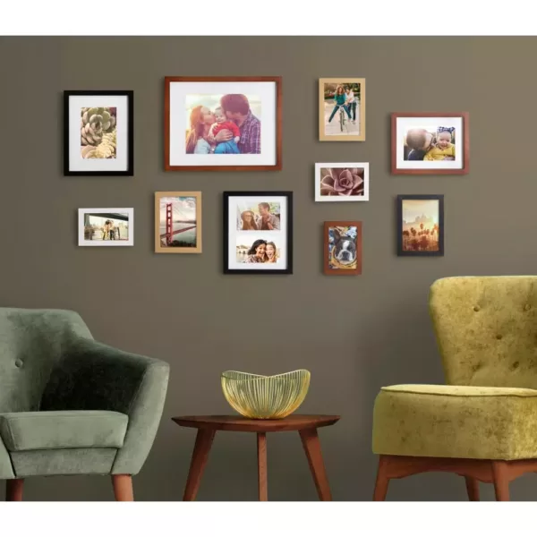 Kate and Laurel Gallery Multi/Brown Picture Frames (Set of 10)