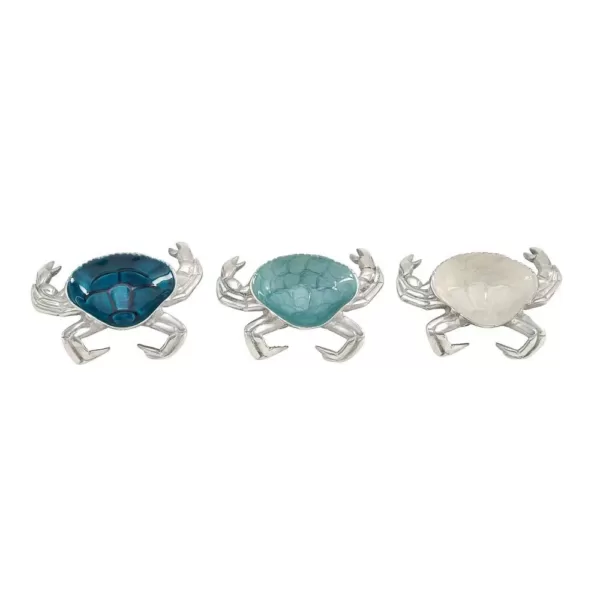 LITTON LANE Decorative Aluminum Crab-shaped Tray (3-Pack)