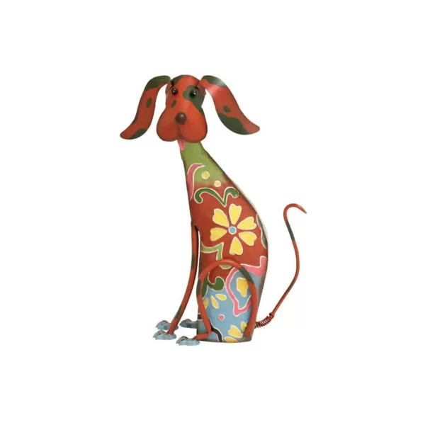 LITTON LANE Whimsical Dog Iron Sculpture