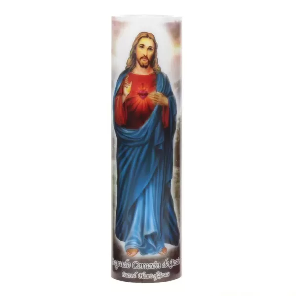 Stonebriar Collection 8 in. Jesus LED Prayer Candle