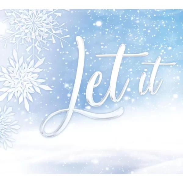 My Door Decor 7 ft. x 8 ft. Let It Snow-Christmas Garage Door Decor Mural for Split Car Garage