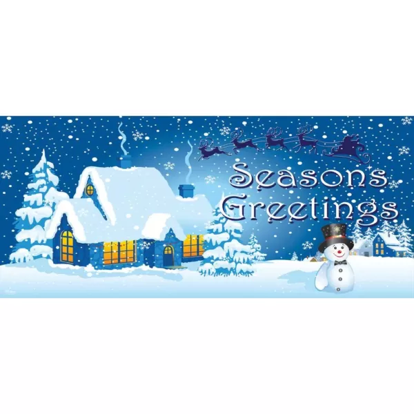 My Door Decor 7 ft. x 16 ft. Winter Wonderland Christmas Garage Door Decor Mural for Double Car Garage