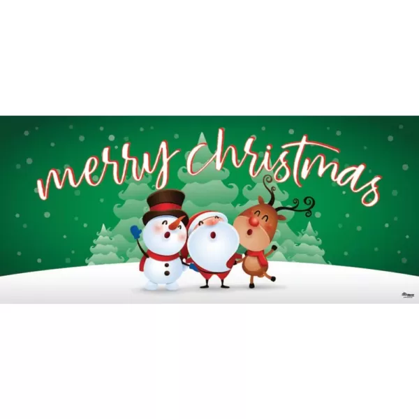 My Door Decor 7 ft. x 16 ft. Christmas Characters Merry Christmas-Christmas Garage Door Decor Mural for Double Car Garage