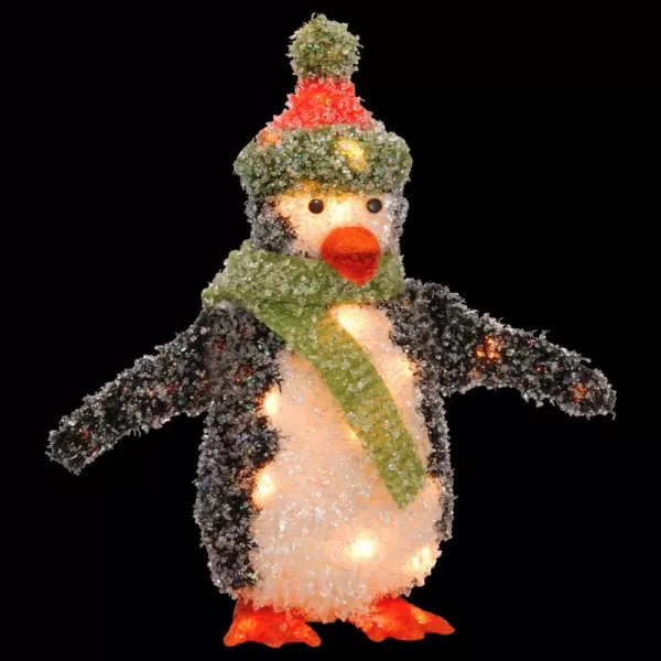 National Tree Company Pre-Lit 18 in. Tinsel Penguin