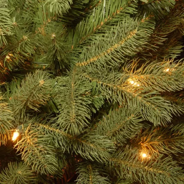 National Tree Company 7-1/2 ft. Feel Real Down Swept Douglas Fir Pencil Slim Hinged Artificial Christmas Tree with 350 Clear Lights