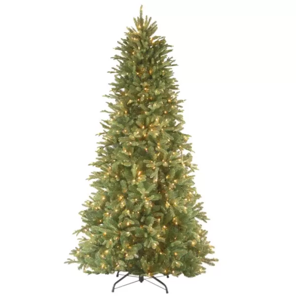 National Tree Company 7-1/2 ft. Feel Real Tiffany Fir Slim Hinged Artificial Christmas Tree with 600 Clear Lights