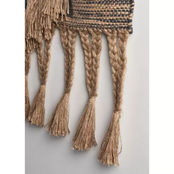 LR Home Rustic Natural / Black Fringed Wall Tapestry