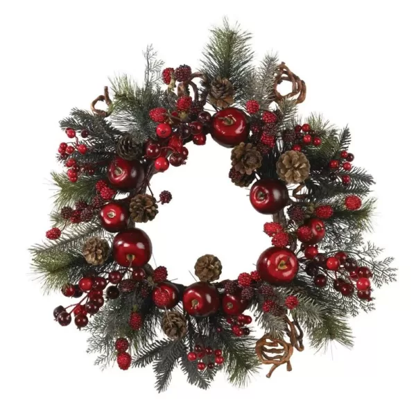 Nearly Natural 22in. Apple Berry Wreath