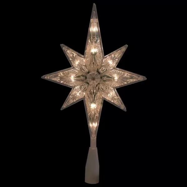 Northlight 10.75 in. Faceted Star of Bethlehem Christmas Tree Topper - Clear Lights