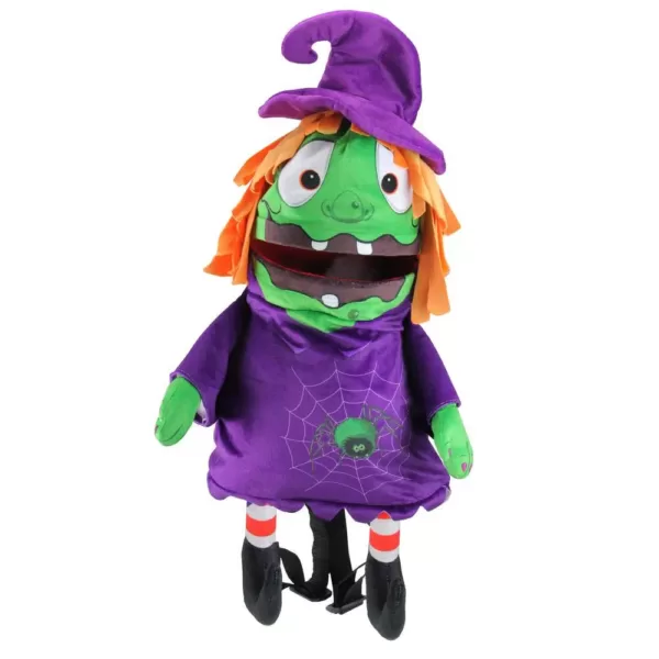 Northlight 23 in. Musical Animated Witch Children's Halloween Trick or Treat Bag