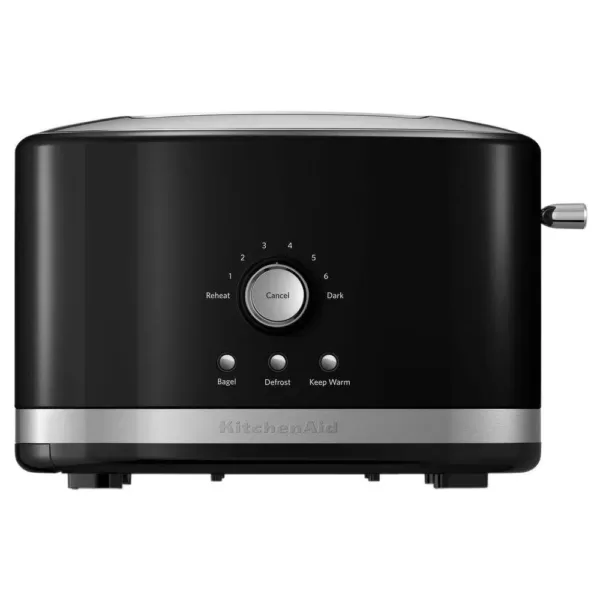 KitchenAid 2-Slice Onyx Black Wide Slot Toaster with Crumb Tray