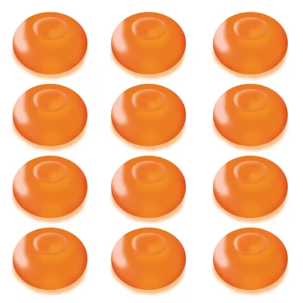 LUMABASE 1.25 in. D x 0.875 in. H x 1.25 in. W Orange Floating Blimp Lights (12-Count)