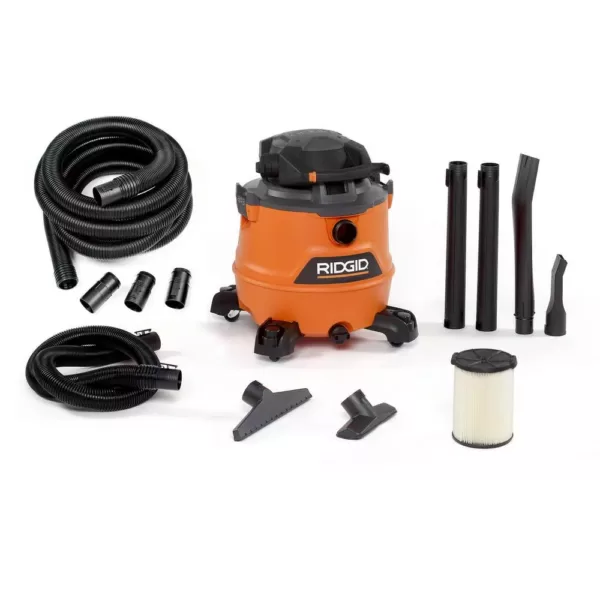 RIDGID 16 Gal. 6.5-Peak HP NXT Wet/Dry Shop Vacuum with Detachable Blower, Filter, 7 ft. Hose, 20 ft. Hose and Accessories