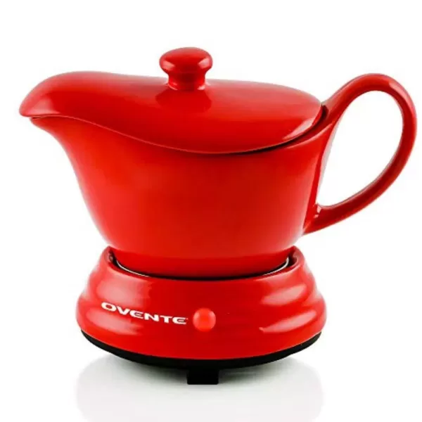 Ovente 16 oz. Red Electric Warmer with Detachable Gravy Boat (FW177833R)