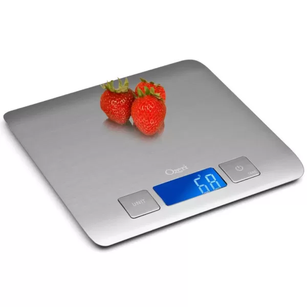 Ozeri Zenith Digital Kitchen Scale in Refined Stainless Steel with Fingerprint Resistant Coating