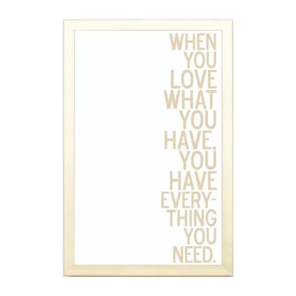 Petal Lane When You Love Have, Gold Frame, Magnetic Memo Board