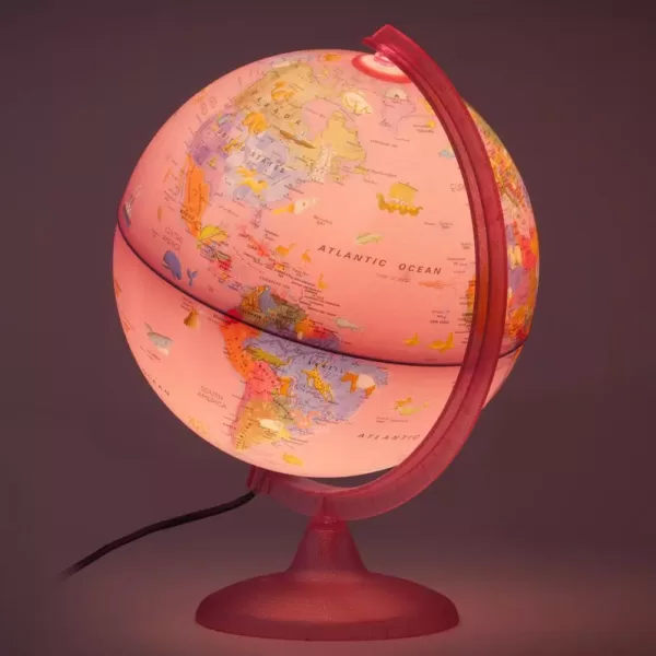 Waypoint Geographic Safari Explorer Pink Animals 10 in. Illuminated Globe