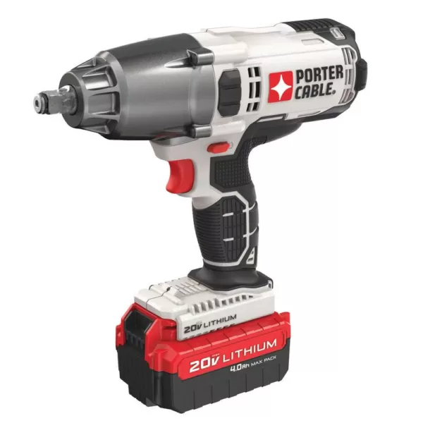 Porter-Cable 20-Volt MAX Lithium-Ion Cordless 1/2 in. Hog Ring Impact Wrench with 4.0 Ah Battery