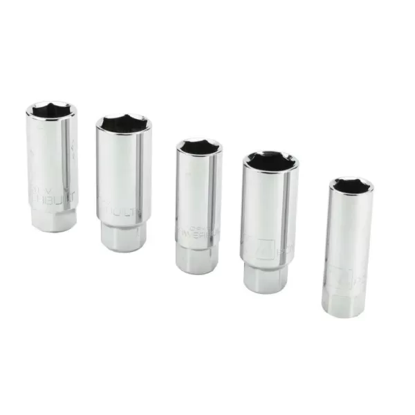 Powerbuilt 3/8 in. Driver Spark Plug Socket Set (5-Piece)