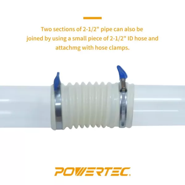 POWERTEC 2-1/2 in. x 36 in. Long Clear Pipe