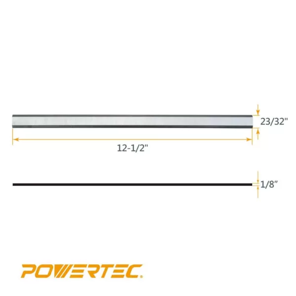 POWERTEC 12-1/2 in. Replacement Planer Knives for JET 708813 Fit JWP-12DX (Set of 2)