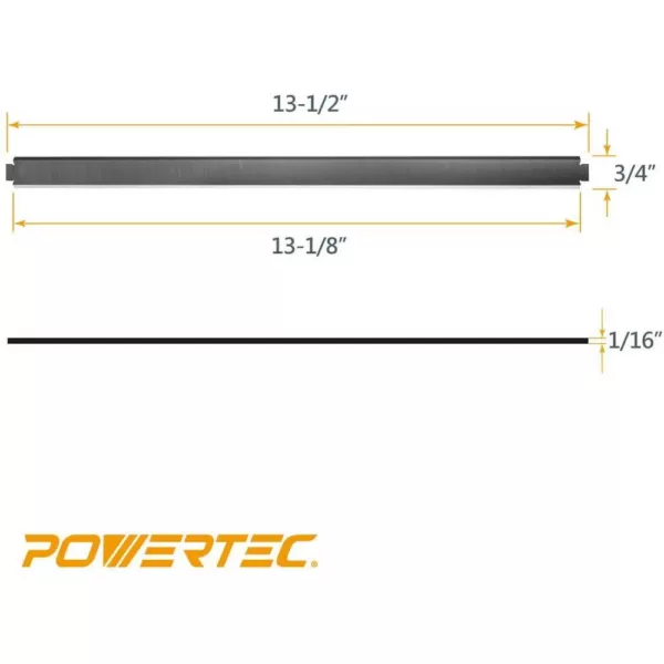 POWERTEC 13 in. High-Speed Steel Planer Knives for Ryobi AP1301 (Set of 2)