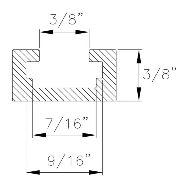 POWERTEC 36 in. Universal T-Track (2-Pack)