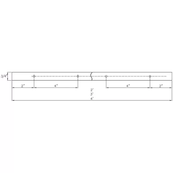 POWERTEC 48 in. Universal T-Track with 2 Hold-Down Clamps