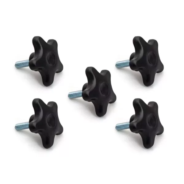 POWERTEC 1/4 in.-20, 5-Star Stud Knob (5-Pack)