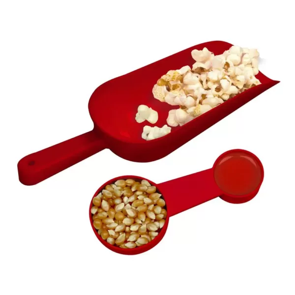 West Bend Popcorn Cart 2.5 oz Non-Stick Stainless Steel Kettle, Makes 10 Cups, Cabinet Built-In Light, with Spoon & Scoop