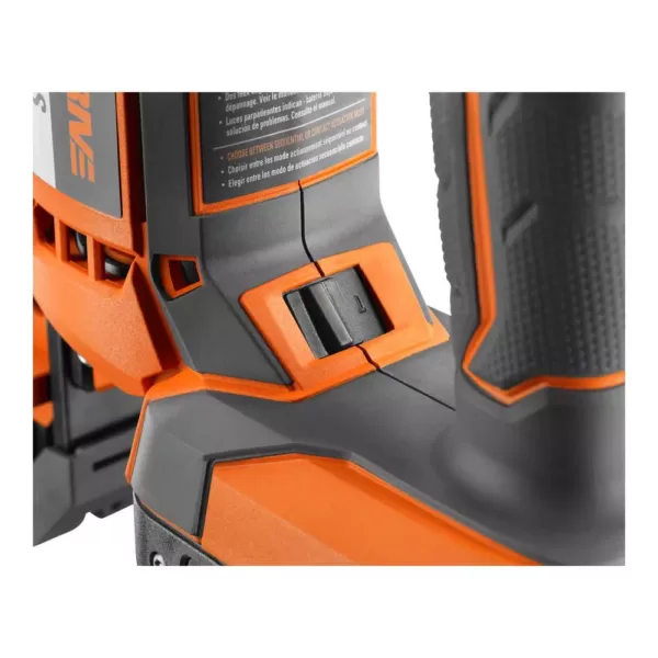 RIDGID 18-Volt Cordless Brushless HYPERDRIVE 16-Gauge 2-1/2 in. Straight Finish Nailer(Tool Only), Belt Clip, Bag, Sample Nails