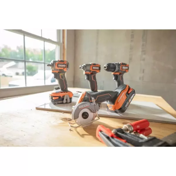 RIDGID 18-Volt SubCompact Lithium-Ion Cordless Brushless 3/8 in. Impact Wrench (Tool Only) with Belt Clip