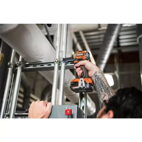 RIDGID 18-Volt SubCompact Lithium-Ion Cordless Brushless 3/8 in. Impact Wrench (Tool Only) with Belt Clip