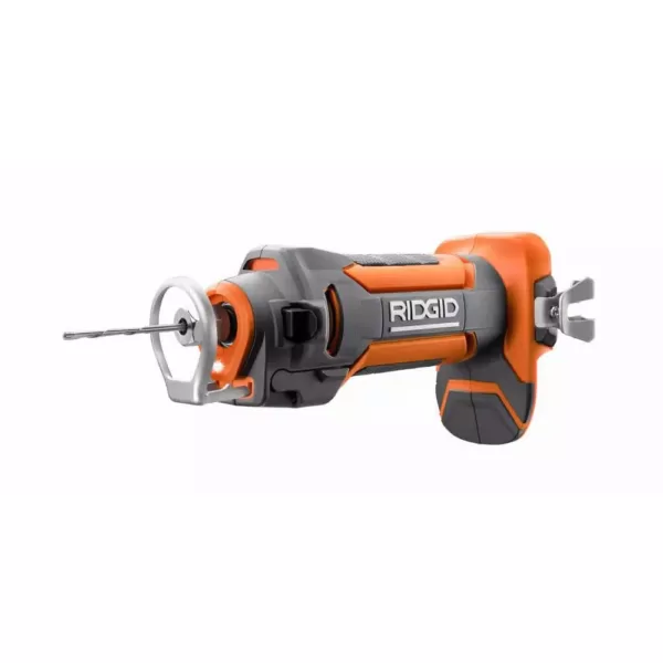 RIDGID 18V Brushless SubCompact 1/2 in. Drill/Driver Kit with 18V Drywall Cut-Out Tool, 2 Batteries, Charger, and Bag