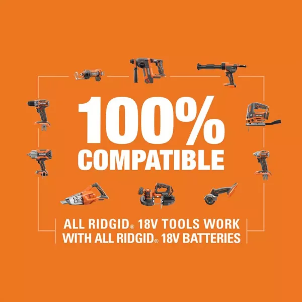 RIDGID 18V SubCompact Lithium-Ion Brushless Drill Kit, 3 in. Multi-Material Saw with (2) 2.0 Ah Batteries, Charger, and Bag