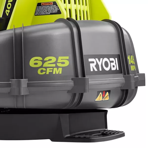 RYOBI Reconditioned 145 MPH 625 CFM 40-Volt Lithium-Ion Cordless Backpack Blower 5 Ah Battery and Charger Included